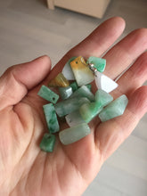 Load image into Gallery viewer, 100% natural type A icy watery sunny green/purple/yellow small Jadeite Jade baroque pendant group BK103
