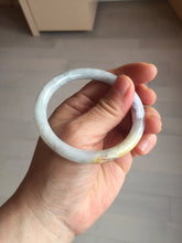 Load image into Gallery viewer, 54mm certified 100% natural Type A light yellow/white/purple/black(Wuji) round cut jadeite jade bangle BS9-9567
