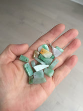 Load image into Gallery viewer, 100% natural type A icy watery sunny green/purple/yellow small Jadeite Jade baroque pendant group BK103
