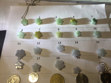 Load image into Gallery viewer, Type A 100% Natural light green/white/purple jadeite Jade flower Pendant group PC223
