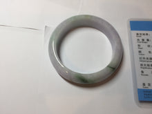 Load image into Gallery viewer, 55mm certified 100% natural Type A green/purple/white jadeite jade bangle PF33-4760
