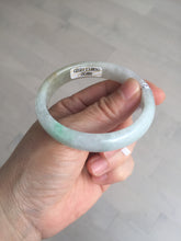 Load image into Gallery viewer, 50.5mm Certified Type A 100% Natural sunny green/white Oval Jadeite Jade bangle F115-0086
