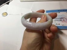 Load image into Gallery viewer, 55mm certified 100% natural Type A green/purple/white jadeite jade bangle PF33-4760
