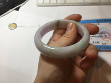 Load image into Gallery viewer, 55mm certified 100% natural Type A green/purple/white jadeite jade bangle PF33-4760
