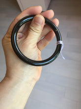 Load image into Gallery viewer, 60.7mm 100% Natural dark green/black meteorite Stellar Night sky slim round cut nephrite bangle HT111-8248

