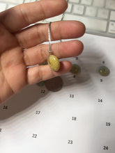 Load image into Gallery viewer, 14mm Type A 100% Natural light green yellow white Abacus-Bead Peace and Safety Guardian Donuts Buckle jadeite Pendant group PH117-1
