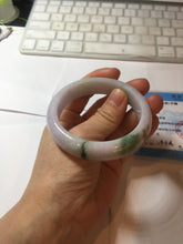 Load image into Gallery viewer, 55mm certified 100% natural Type A green/purple/white jadeite jade bangle PF33-4760
