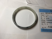Load image into Gallery viewer, 74.9mm certified Type A 100% Natural black beige(WuJi) plus size flat style Jadeite Jade bangle BG215-5431
