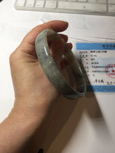 Load image into Gallery viewer, 74.9mm certified Type A 100% Natural black beige(WuJi) plus size flat style Jadeite Jade bangle BG215-5431
