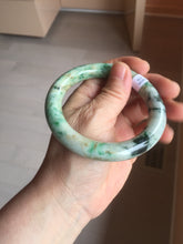 Load image into Gallery viewer, 58mm Certified Type A 100% Natural Sunny Green Brown with Green Floating Flowers round cut Jadeite Jade Bangle PC211-6216 58/11.3/10.6mm
