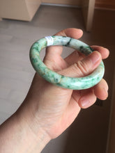 Load image into Gallery viewer, 58mm Certified Type A 100% Natural Sunny Green Brown with Green Floating Flowers round cut Jadeite Jade Bangle PC211-6216 58/11.3/10.6mm
