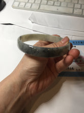 Load image into Gallery viewer, 74.9mm certified Type A 100% Natural black beige(WuJi) plus size flat style Jadeite Jade bangle BG215-5431
