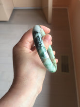 Load image into Gallery viewer, 58mm Certified Type A 100% Natural Sunny Green Brown with Green Floating Flowers round cut Jadeite Jade Bangle PC211-6216 58/11.3/10.6mm
