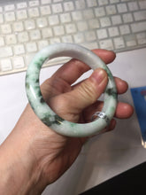 Load image into Gallery viewer, 60.5mm Type A 100% Natural sunny green/light green/white/light purple chubby Jadeite Jade bangle BS129-4035
