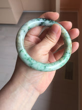 Load image into Gallery viewer, 58mm Certified Type A 100% Natural Sunny Green Brown with Green Floating Flowers round cut Jadeite Jade Bangle PC211-6216 58/11.3/10.6mm
