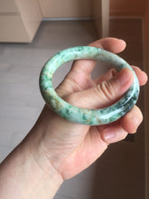 Load image into Gallery viewer, 58mm Certified Type A 100% Natural Sunny Green Brown with Green Floating Flowers round cut Jadeite Jade Bangle PC211-6216 58/11.3/10.6mm
