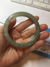 Load image into Gallery viewer, 56.5mm Certified 100% natural Type A oily dark green/gray/black (老油青) jadeite jade bangle PF34-5472

