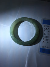 Load image into Gallery viewer, 56.5mm Certified 100% natural Type A oily dark green/gray/black (老油青) jadeite jade bangle PF34-5472
