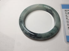 Load image into Gallery viewer, 58.2mm Type A 100% Natural light green/blue/white chubby Jadeite Jade bangle BS130-4037
