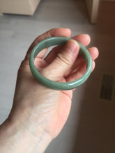 Load image into Gallery viewer, 53mm Certified 100% Natural Type A Dark Green Gray Black (老油青) Thin Jadeite Jade Bangle PC216-6222
