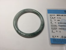Load image into Gallery viewer, 54.5mm Certified Type A 100% Natural green round cut jadeite Jade bangle PJ36-0285
