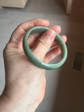 Load image into Gallery viewer, 53mm Certified 100% Natural Type A Dark Green Gray Black (老油青) Thin Jadeite Jade Bangle PC216-6222
