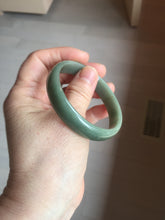 Load image into Gallery viewer, 53mm Certified 100% Natural Type A Dark Green Gray Black (老油青) Thin Jadeite Jade Bangle PC216-6222
