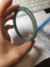 Load image into Gallery viewer, 59.8mm Certified Type A 100% Natural oily dark green(老油青) gray black round cut Jadeite Jade bangle BH110-0696
