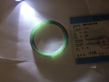 Load image into Gallery viewer, 55.5mm Certified Type A 100% Natural dark green/blue/gray Guatemala slim round cut Jadeite bangle PH172-8138

