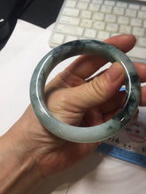 Load image into Gallery viewer, 58.2mm Type A 100% Natural light green/blue/white chubby Jadeite Jade bangle BS130-4037
