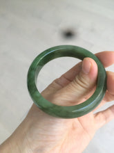 Load image into Gallery viewer, 52.7mm 100% Natural dark green/black nephrite Jade (碧玉) bangle HF36
