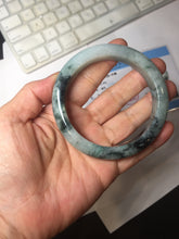 Load image into Gallery viewer, 58.2mm Type A 100% Natural light green/blue/white chubby Jadeite Jade bangle BS130-4037
