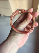 Load image into Gallery viewer, 56mm 100% natural red pink jasper stone(红碧玉,鸡血石) square bangle SY115 Add on item.
