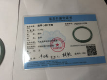 Load image into Gallery viewer, 56mm Certified Type A 100% Natural dark green/blue/gray Guatemala slim round cut Jadeite bangle PH173-8136

