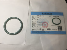 Load image into Gallery viewer, 56mm Certified Type A 100% Natural dark green/blue/gray Guatemala slim round cut Jadeite bangle PH173-8136
