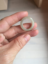 Load image into Gallery viewer, Size 4 1/2 -8 1/2 100% natural type A icy watery light green yellow gray black jadeite jade band ring PC226
