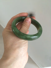 Load image into Gallery viewer, 52.7mm 100% Natural dark green/black nephrite Jade (碧玉) bangle HF36
