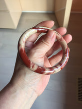 Load image into Gallery viewer, 60.7mm 100% natural red jasper stone(红碧玉,鸡血石) bangle SY116
