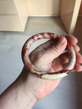 Load image into Gallery viewer, 60.7mm 100% natural red jasper stone(红碧玉,鸡血石) bangle SY116
