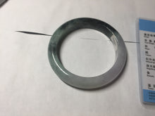 Load image into Gallery viewer, 57.9mm 100% Natural type A dark green purple carved and golden-painted Jadeite Jade bangle BP168-0261
