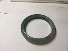 Load image into Gallery viewer, 58mm Certified type A 100% Natural oily dark green gray black(老油青) Jadeite bangle PE24-(2874)
