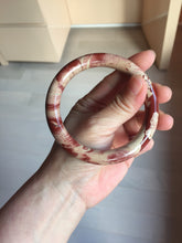 Load image into Gallery viewer, 60.7mm 100% natural red jasper stone(红碧玉,鸡血石) bangle SY116
