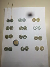 Load image into Gallery viewer, 12.5mm 100% Natural icy watery light green/yellow softy button donut dangling jadeite Jade earring group B207
