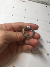 Load image into Gallery viewer, 100% natural type A watery green/white/yellow/dark green/gray big defect jadeite jade band ring AY1 (Added-on items, not sale individually.)
