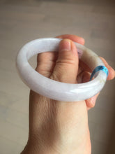 Load image into Gallery viewer, 56.5mm certified 100% natural type A purple/white/brown jadeite jade bangle E82-0824
