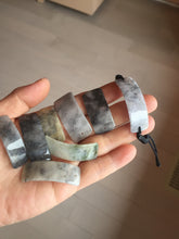 Load image into Gallery viewer, Type A 100% Natural black white yellow(WuJi) rectangle woven thread Jadeite Jade bracelet PH69
