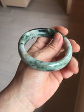Load image into Gallery viewer, 56.4mm Certified Type A 100% Natural Dark Green Brown Gray Jadeite Jade Bangle PC213-6229
