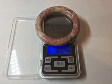 Load image into Gallery viewer, 53mm 100% natural pink/black/brown/yellow/black chubby round cut rose stone (Rhodonite) bangle SY138
