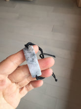 Load image into Gallery viewer, Type A 100% Natural black white yellow(WuJi) rectangle woven thread Jadeite Jade bracelet PH69
