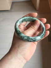 Load image into Gallery viewer, 56.4mm Certified Type A 100% Natural Dark Green Brown Gray Jadeite Jade Bangle PC213-6229

